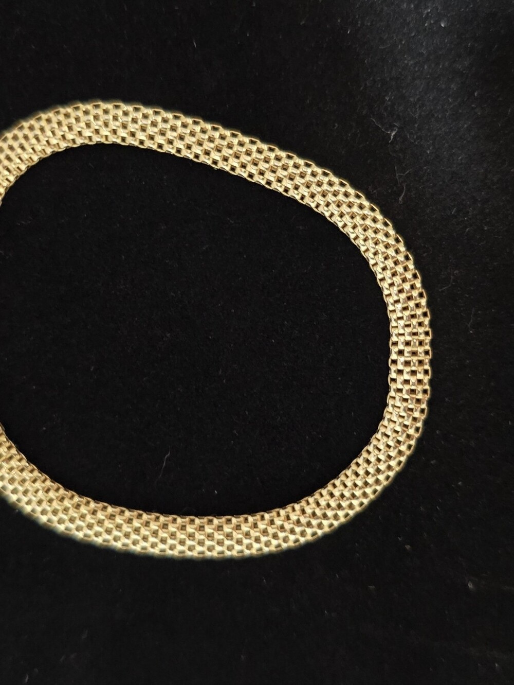Vintage Lirm Sterling Silver Gold Vermil Mesh Bracelet 7 Inch Made In Italy